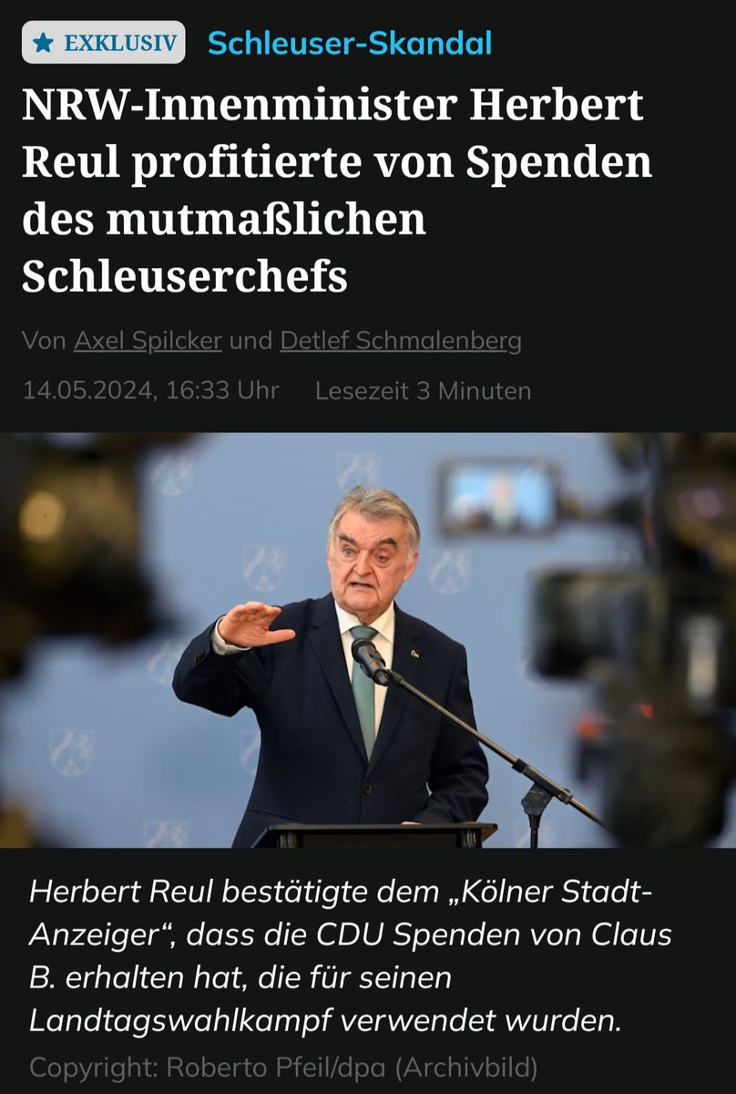 Diese #Altparteien-#Korruption stinkt zum Himmel. #reul
Gleichzeitig wird die Untersuchung des von-der-Leyen-Impf-Beschaffungsskandals nach die #EUWahl2024 geschoben. Widerlich. #vdLeyen