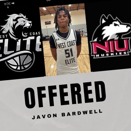 Congrats to 2027 Javon Bardwell Desert Mountain on offer from Coach Burno and Northern Illinois. One of top freshman in America. #westcoastelite #wceua #ALLIN #AmericasTeam