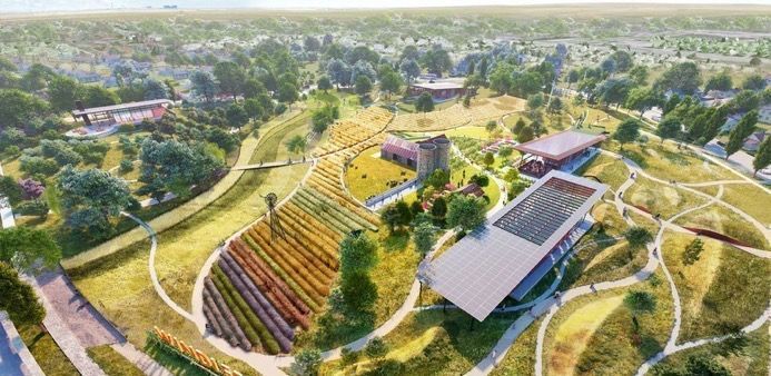 The new 1881 Farm Park is envisioned as an iconic agricultural exploratorium. It will function as a dynamic ecosystem of people, plants➕ animals that work in harmony to build healthy soils and systems. 👉🏽 architizer.com/projects/1881-… | 📍Aurora, CO, US #ArchitizerAwards @architizer