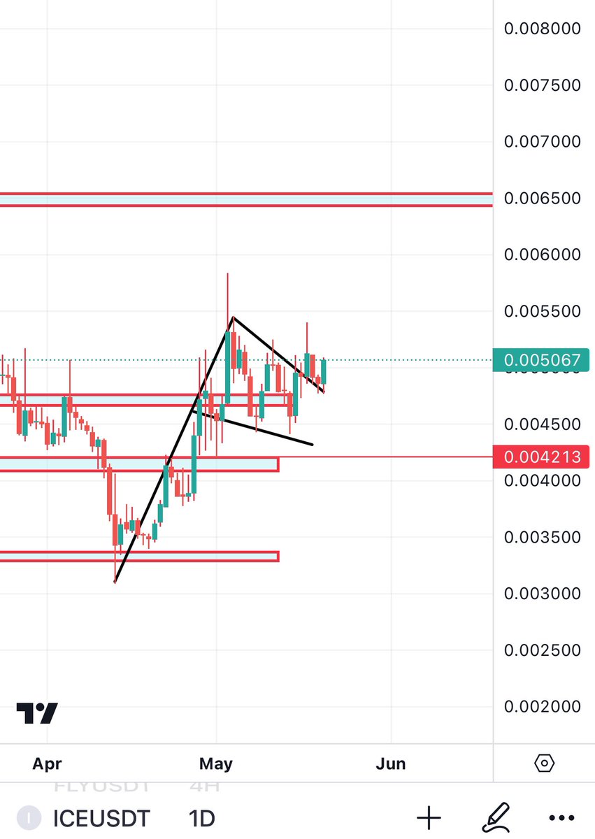 $ICE Bullflag breakout & retest is done & its ready to start a new big move. 

@ice_blockchain remains my top conviction for this bullmarket ⏰💣. 

1 billion valuation is around the corner