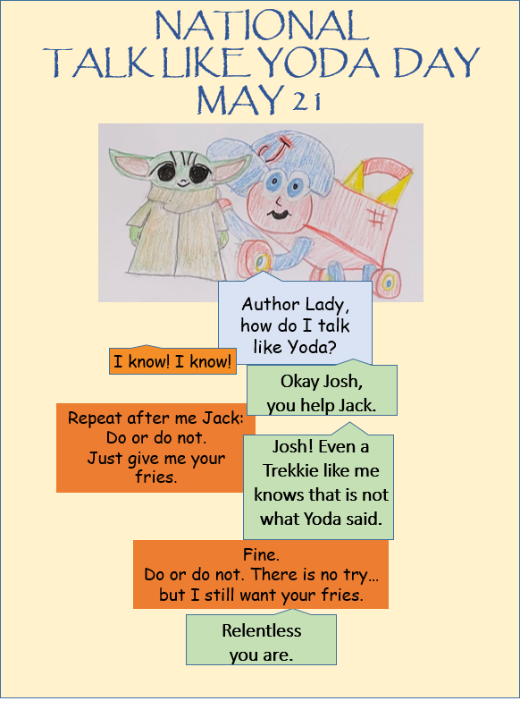 Talk Like Yoda Day

Talk Like Yoda Day comes on May 21 as an opportunity for die-hard Yoda fans to honor the day we first met the wisest little green guy in the galaxy. Yoda is one of the most memorable movie characters in history.
nationaltoday.com/talk-like-yoda…
#thecartlincarts