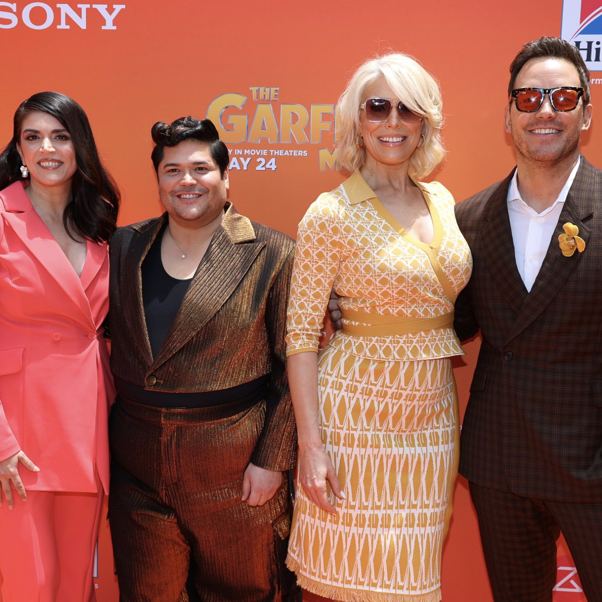 GarfieldMovie's tweet photo. Never seen a catwalk quite like this! Check out the world premiere of The #GarfieldMovie. Don't miss it on the big screen this Thursday! ￼🧡 https://t.co/mrsHTPpCgw