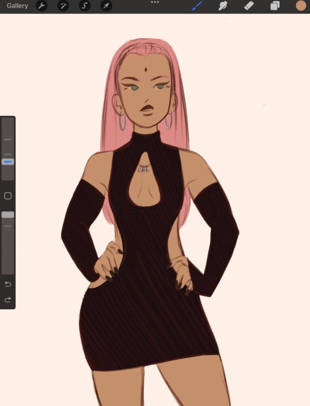 Very old sketch of Sakura in that one AKNA dress