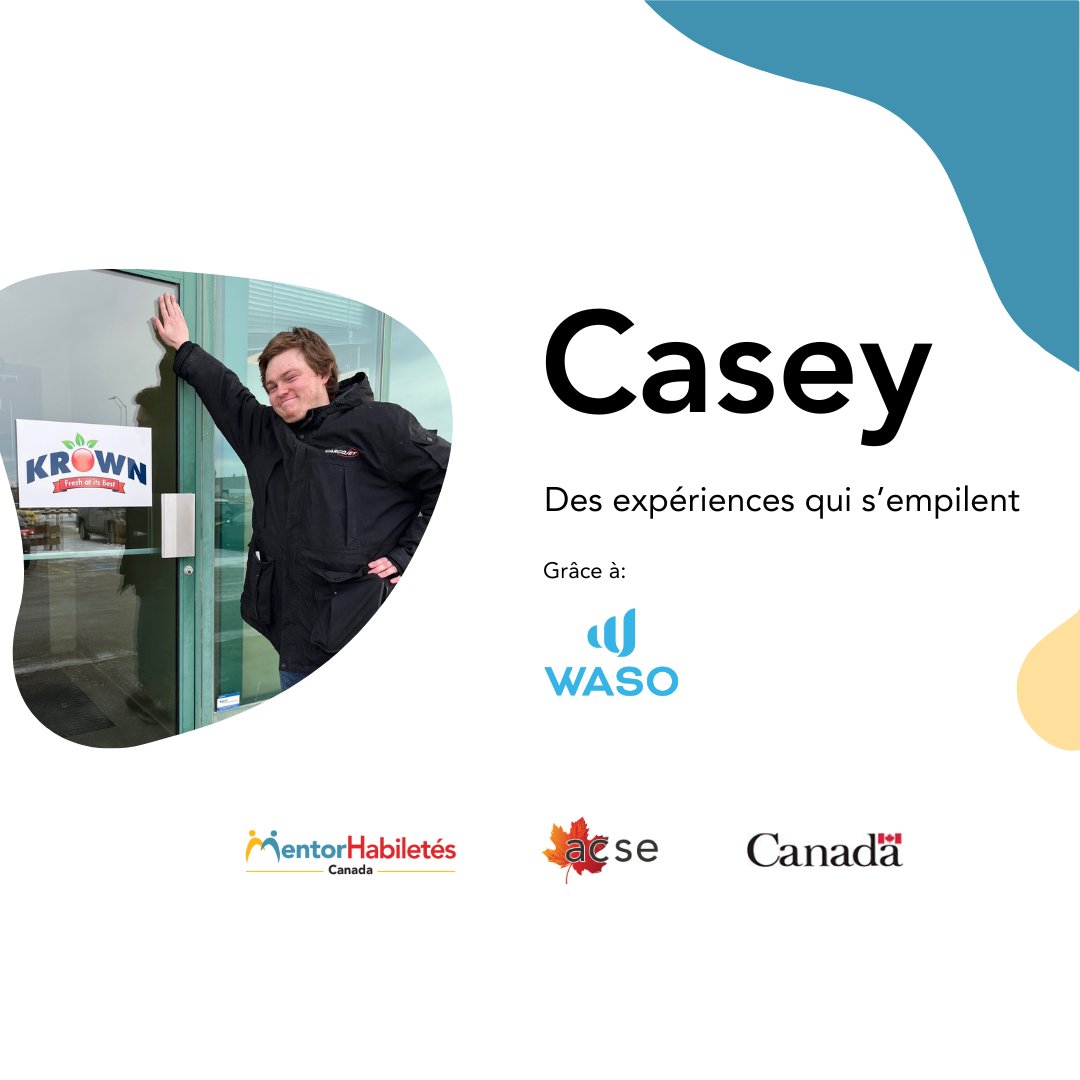 Casey: Des éxperiences qui s’empilent. Ryan, un spécialiste en emploi qui accompagne Casey, a salué l’efficacité du programme MentorHabiletés. En savoir plus : supportedemployment.ca/fr/mentorabili… @MentorAbilityMB