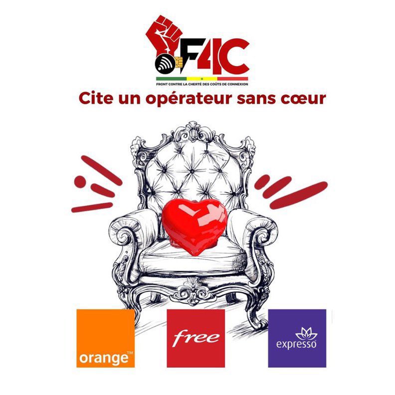 L'oppression du client face aux produits est dévolue depuis des années @orange_sn @free_senegal @expressosenegal ça suffit on réclame une baisse des prix de l'internet qui est devenu une nécessité stop.Le client mérite d'être entendu
#BoycottOrange 
#BoycottFree
#BoycottExpresso