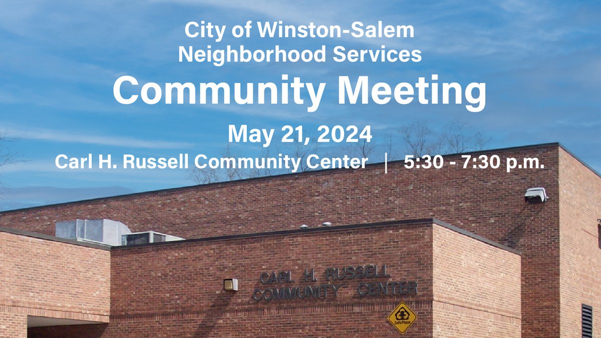 Stay Informed: The city is inviting residents to attend community meetings to learn about housing services, programs to build stronger neighborhoods and the Transforming Urban Residential Neighborhoods (TURN) Program. View details here: cityofws.org/CivicAlerts.as….