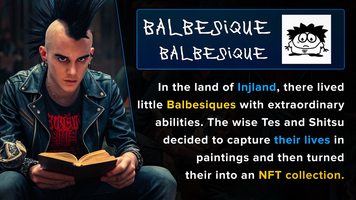 NomberFax's tweet photo. 🤡 «Balbesique» (@balbesique) - Introducing the Collection! 

🎨 In a magical land called Injland, cheerful creatures known as Balbesiques. The NFT collection showcases the incredible diversity and creativity of these creatures. Each NFT is a distinct character with its own story, bringing the enchanting world of Injland to life. 

⊸ Unique Art: Every Balbesique is hand-painted with meticulous detail, ensuring no two are alike. 

⊸ Rich Narratives: Each NFT comes with a backstory, making it more than just a piece of digital art. 

⊸ Global Community: Join a community of enthusiasts who appreciate the blend of art and technology. 

�� Get Involved: Explore the Balbesique NFT collection today and be part of a journey through the whimsical world of Injland. Dive into the adventure and discover the charm and magic of Balbesiques.