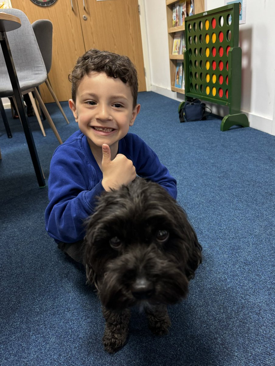 It’s always a special day when @schooldogbertie comes to visit us!