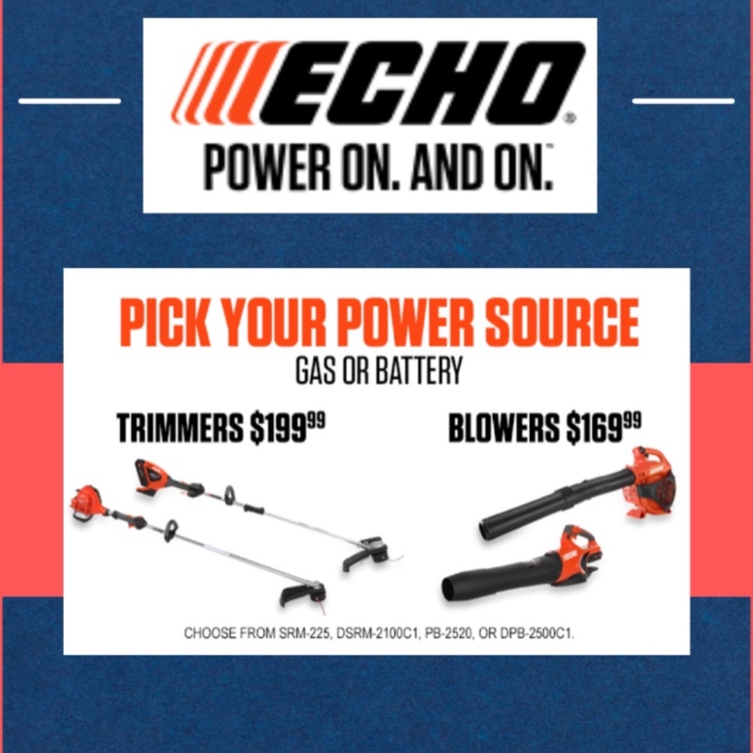 Hurry in and take advantage of the Echo National Sales Event before it ends on June 15, 2024! Visit us to see our full stock of Echo equipment.