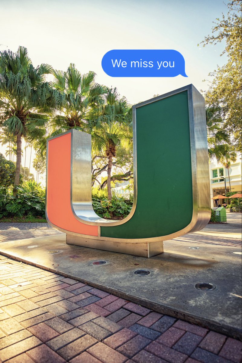 Even if you don’t miss us. 🫶 #umiami #miami #collegelife #university #campuslife #universityofmiami