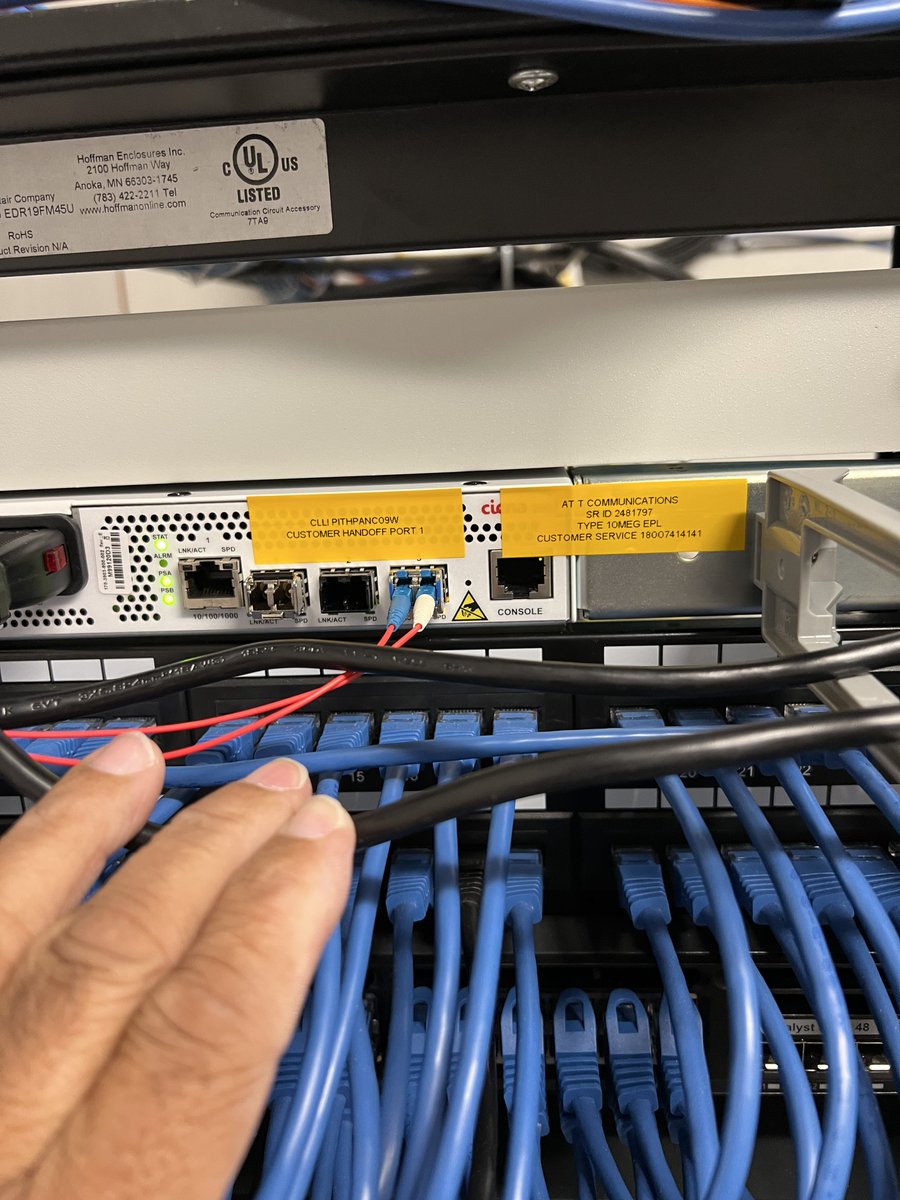 Ran 2 new data line and replaced the faulty cabling. Reconnected to the switch and tested. #JCCHelp #ITSupport #ITProject #pghtech #pittsburgh #pittsburghpa #ITinPGH #networksystem #internet #connectivity #installation #switch #networkswitch #cablinginstallation #cabling