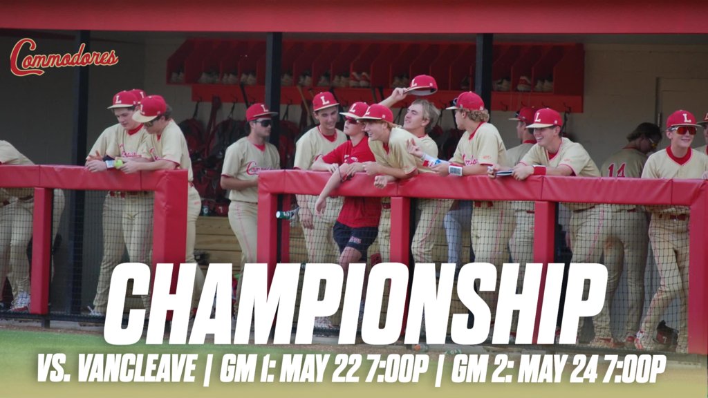 IT'S CHAMPIONSHIP WEEK!
<a href="/LafCo_Baseball/">Lafayette Commodore Baseball</a> will play the championship series starting Wednesday
🆚  Vancleave
🏟️ Trustmark Park
📍Pearl, MS
🎟️ $15 gofan.co/app/school/MS1…
If GM 3 is needed, it will be played on May 25.