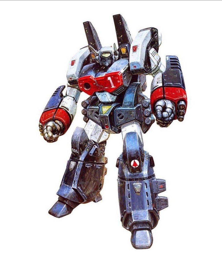 CyberpunkSF's tweet image. "Super Dimension Fortress Macross" by Yoshiyuki Takani (高荷 義之) - 1980s