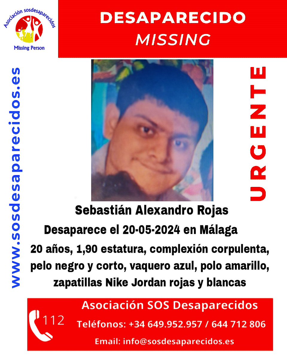 🆘 DESAPARECIDO 🟠 Alta vulnerabilidad #sosdesaparecidos #Desaparecido #Missing #España #Málaga Fuente: sosdesaparecidos Síguenos @sosdesaparecido