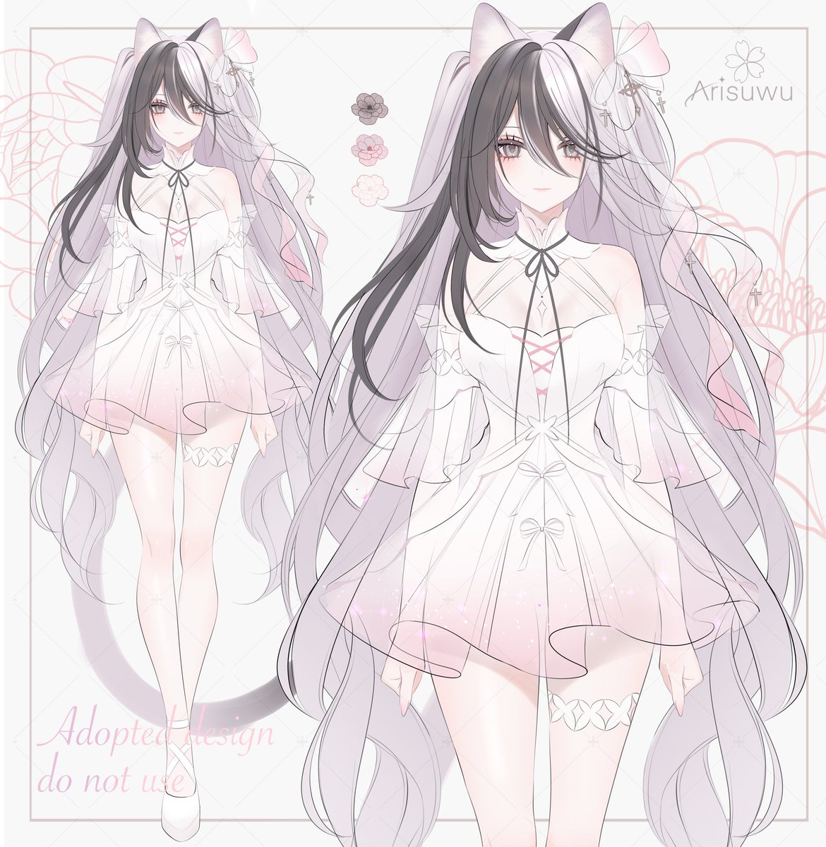 Adoptable auction 🤍🐈‍⬛

I really tried to make her as cute as possible ( = ⩊ = )
✧ SB: 300$
✧ Auto-buy: 500$
From 400$ commercial use is allowed (streaming, using as vtuber etc)
Bid on my comment