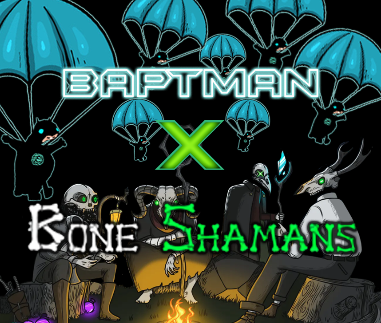Nekst cumyoonitee up 4 teh #BAPTMAN airdrop iz
@BoneShamansNFT 

Bone Shamans has been added  into the highly anticipated $Baptman Airdrop!  The airdrop allocation will be  determined by the community's enthusiasm and engagement on THIS announcement!  We will also be giving away