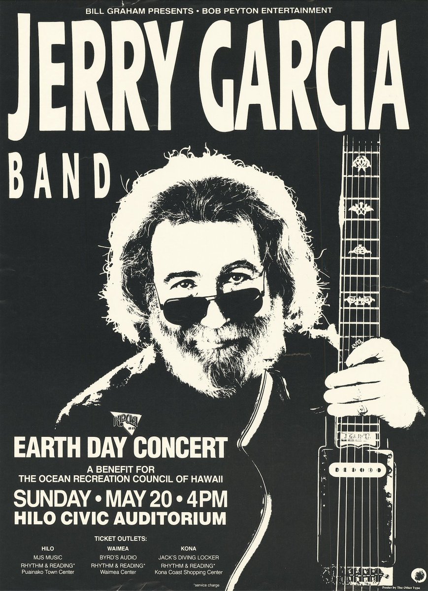 Were you among the lucky ones dancing to the Jerry Garcia Band in Hawaii 34 years ago today? 🌺 Listen back to the band’s May 20th, 1990 performance at the Hilo Civic Auditorium, now celebrated as GarciaLive Volume Ten. 

 📸 Bill Smythe