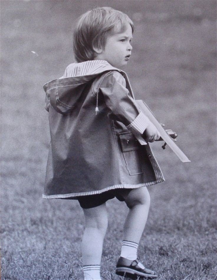 Prince William and a toy airplane.