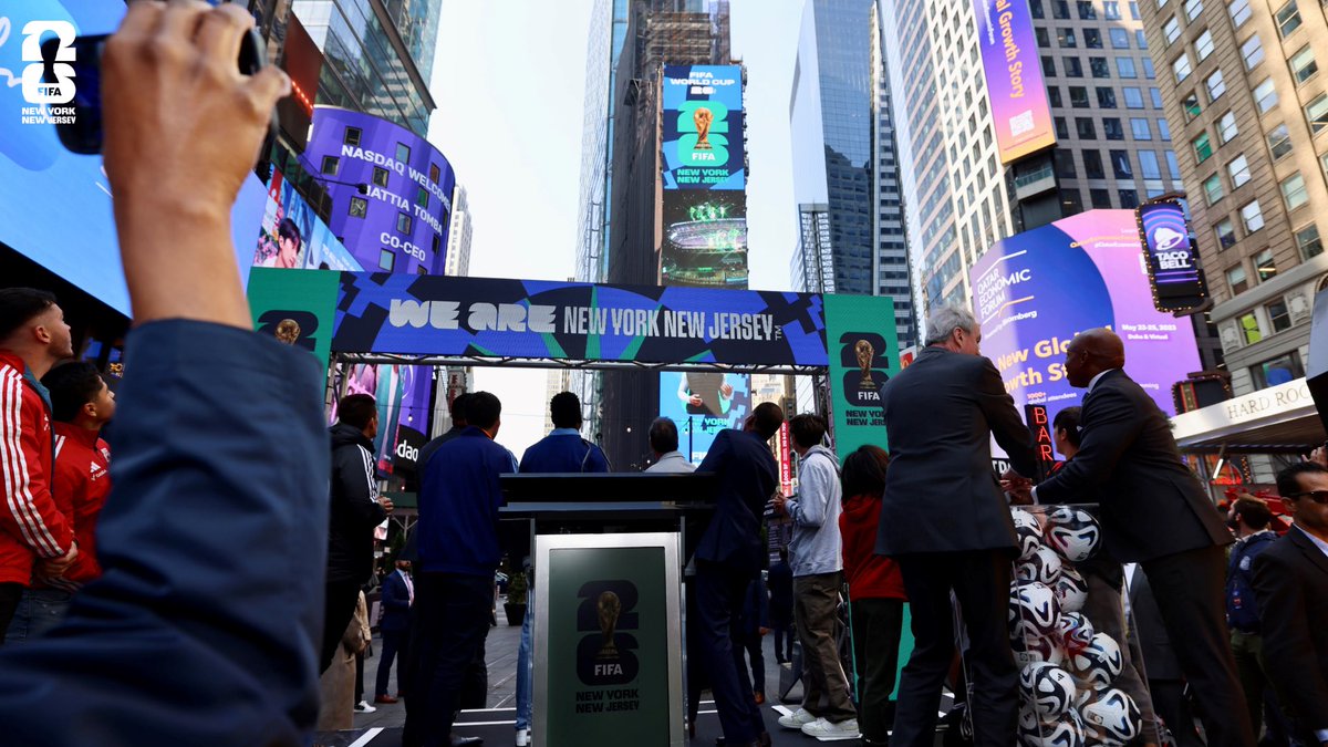 It’s already been a whole year since we took over Times Square to launch our Host City Brand for FIFA World Cup 2026™, and all of our friends were there! 

#WeAreNYNJ #WeAre26 #FIFAWorldCup