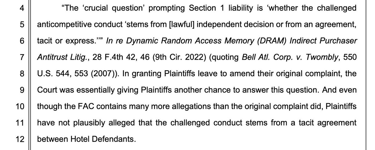 A federal judge has thrown out a case against Vegas Strip Hotels for their use of 'Rainmaker' price fixing software. It's a terrible decision laden with judicial discretion. In previous eras, when courts veer this far off track, Congress has stepped in to correct course.