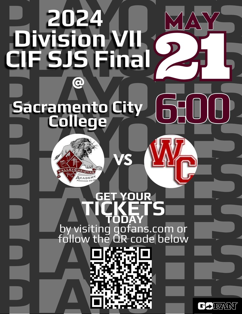 VClions's tweet image. VCA ⚾️ is in the @cifsjs Div VII Championship Game Tuesday night at Sac City JC 6PM. Make plans now to come cheer on our #VCAGuys‼️ All tickets must be purchased in advance through GoFan. 🦁⚾️❤️ #VCALionsUniverse
