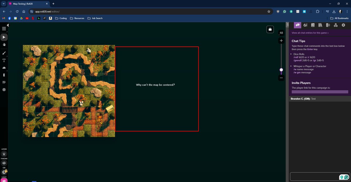 bdcovington's tweet image. Hey @roll20app , I know this has been on the books for about 12 years, but is there any news at all about centering the map?