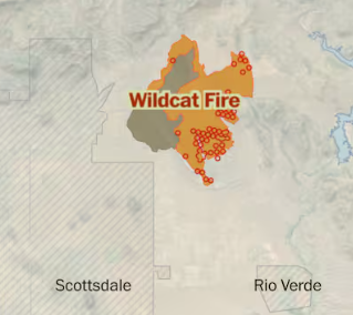 NEW UPDATES - Arizona Fires! 🔥🔥
✴️Wildcat Fire grows to 14K acres, causes road closures near Bartlett Lake

FOX 10 - According to news release, Geronimo & Prescott hotshot crews, air tankers & a helicopter have been ordered to battle the blaze. More states called into help.