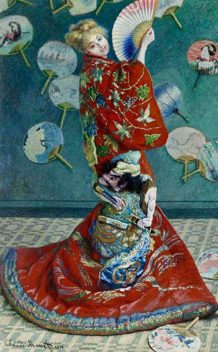 Claude Monet, La Japonaise (Camille Monet in Japanese Costume), 1840 #VentagliDiParole #Arte #art #nowar 🏳️‍🌈🏳️‍🌈 #ClaudeMonet