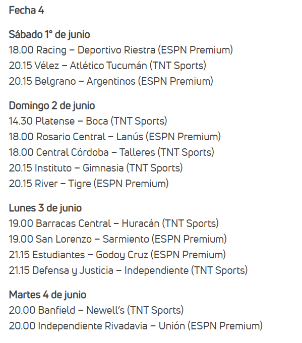 ⚽️ #TorneoLPF 🇦🇷 | División de canales de ESPN Premium y TNT Sports para los partidos de las fechas 3 y 4 de la @LigaAFA.