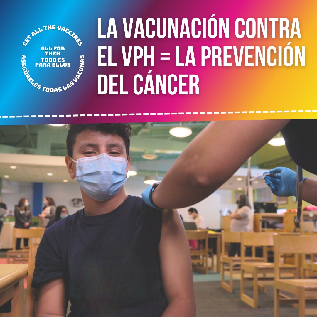 Es una realidad: la vacunación contra el VPH previene el cáncer. Cuando los niños/as reciben la vacuna antes de entrar en contacto con el VPH, les protege contra 6 tipos de cáncer relacionados con el VPH. Más información: tinyurl.com/4brc3xcr