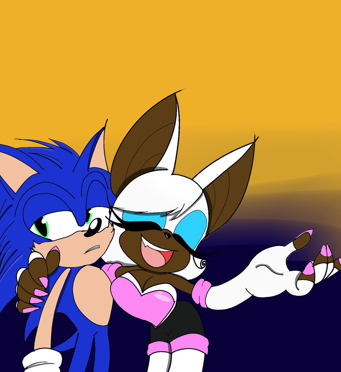 'so, whaddya say big blue?'

#sonicthehdgehog 
#rougethebat
#sonicfanart