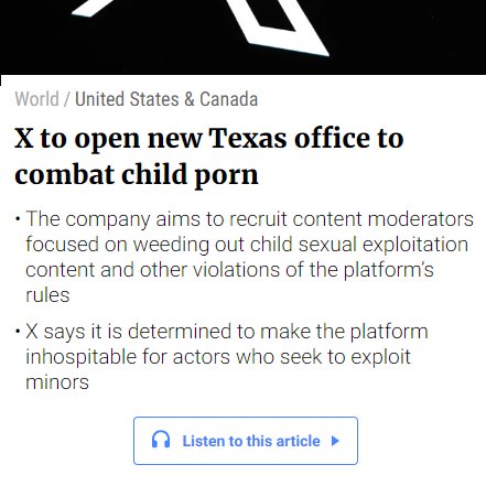 Meta and Google spent nearly $1M lobbying to fight an online child safety bill. Meanwhile X is opening a new office specifically to fight child s*xual ab*se material. Guess which one the Left convinced advertisers like Disney to leave?