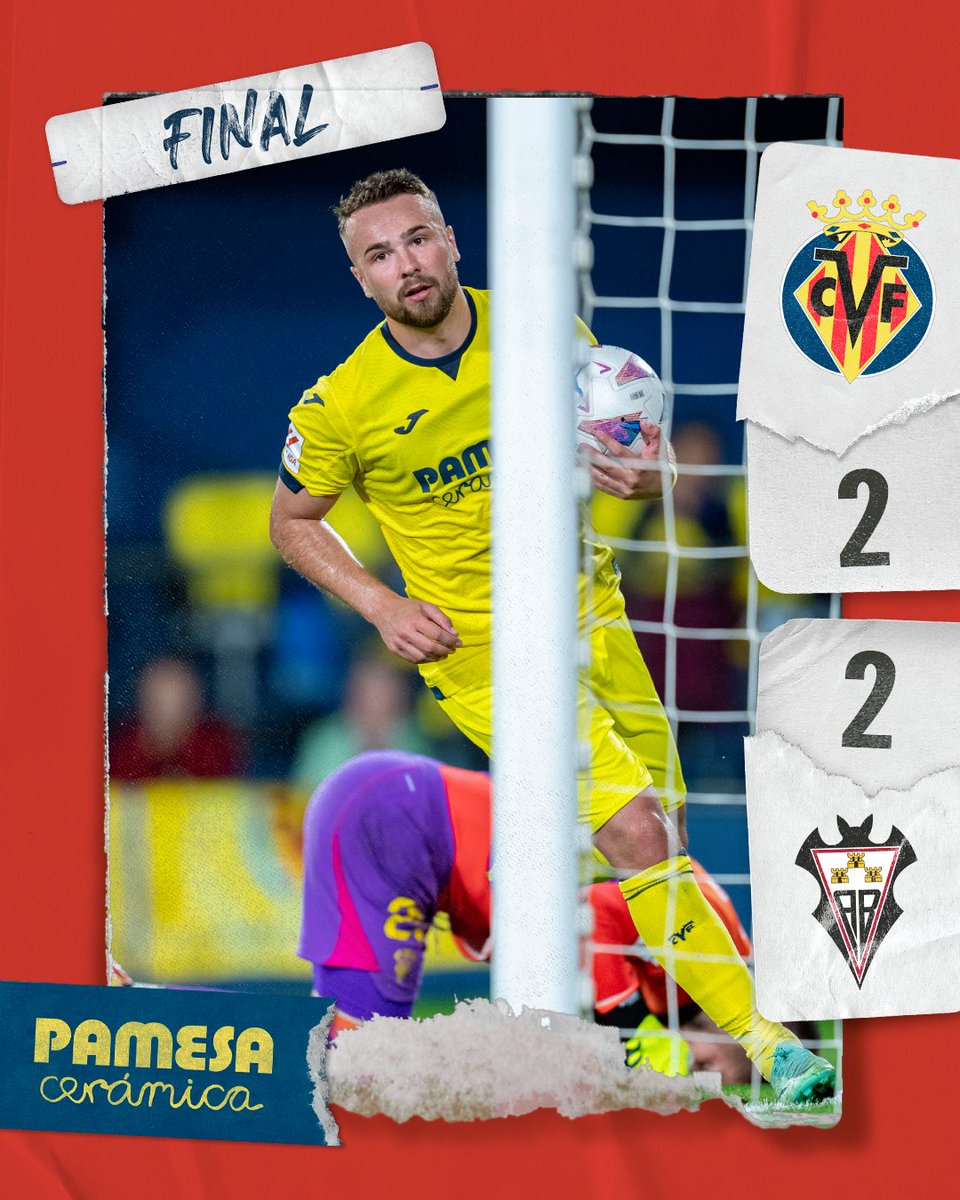 Final del partido. El Villarreal B suma un punto ante el Albacete BP. #VillarrealBAlbaceteBP