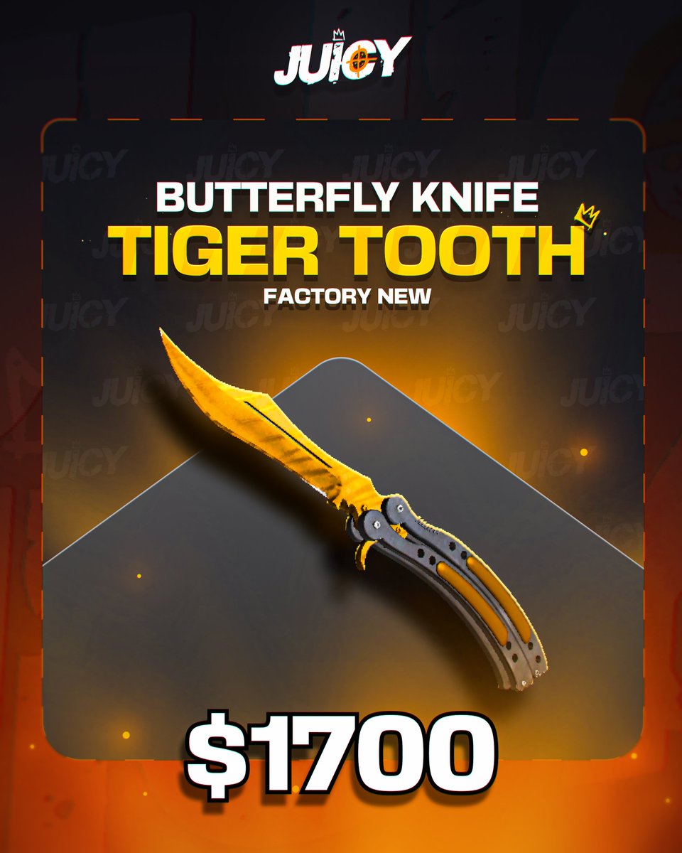 🏆$1,700 Butterfly Knife Tiger Tooth Giveaway 🏆

-♥️+🔁+Tag a Friend in Replies 
-Follow Me!

𝗧𝗵𝗲 𝘄𝗶𝗻𝗻𝗲𝗿 𝘄𝗶𝗹𝗹 𝗯𝗲 𝗿𝗼𝗹𝗹𝗲𝗱 𝗶𝗻 𝟭𝟰 𝗱𝗮𝘆𝘀, 𝗴𝗼𝗼𝗱 𝗹𝘂𝗰𝗸!