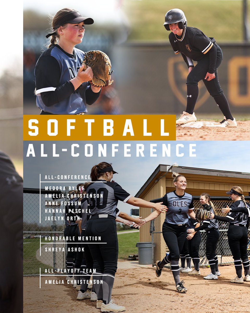 Six members of @StOlafSoftball combined to land seven postseason accolades in the 2024 #MIAC Softball Awards! RELEASE: athletics.stolaf.edu/news/2024/5/20… #UmYahYah | #OlePride | #d3sb