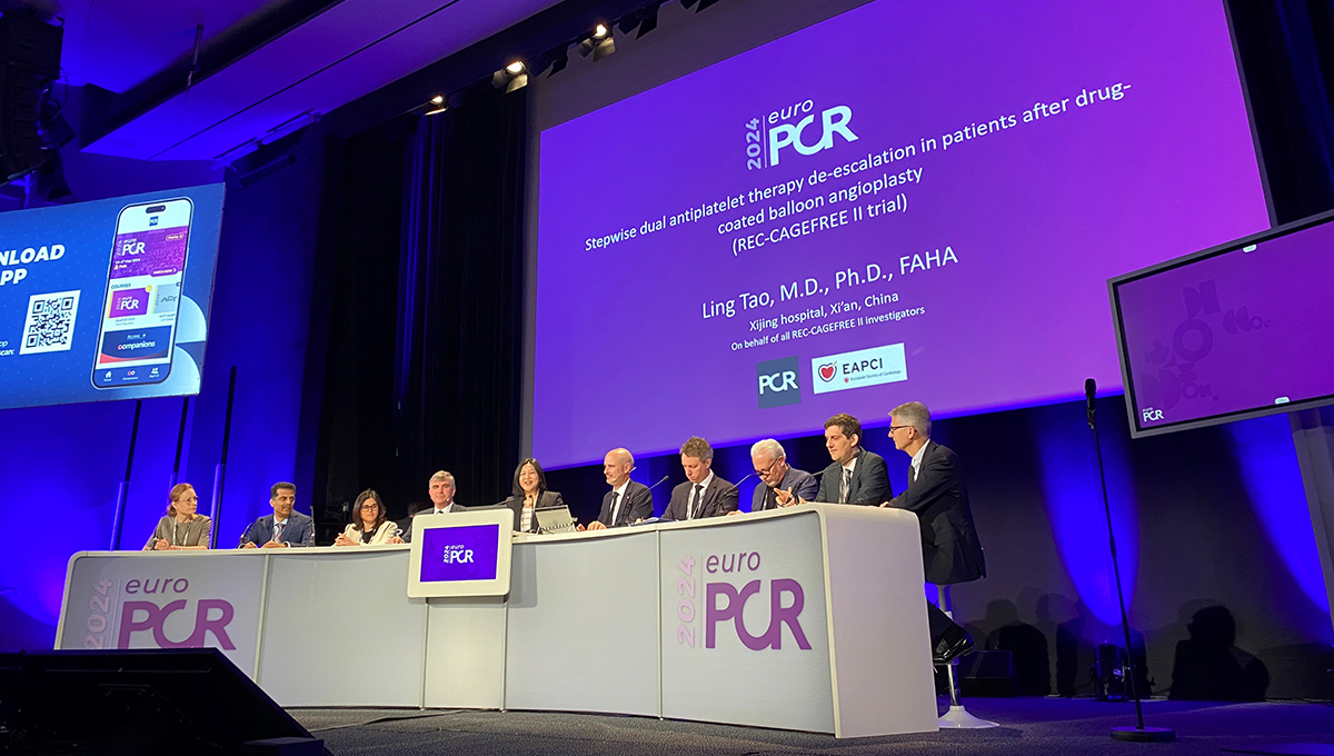 REC-CAGEFREE II results shared at #EuroPCR are found to be “a step in the right direction because finally it's drug-coated balloon angioplasty patients being randomized to different DAPT durations,” according to @robebyrne. tctmd.com/news/stepwise-…