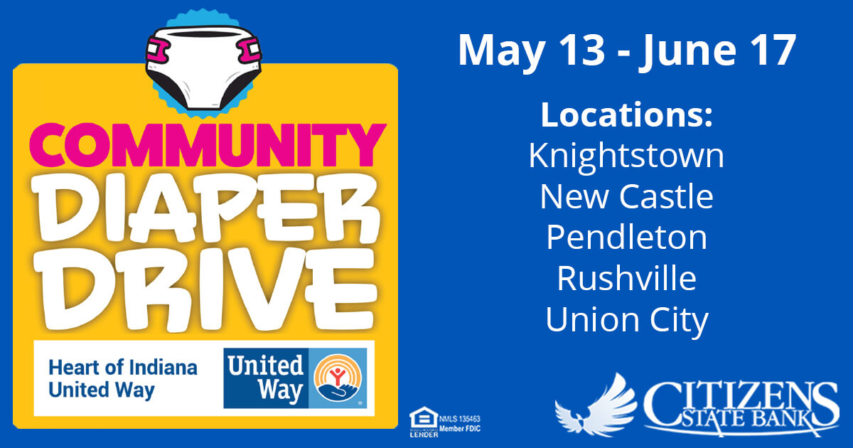 Eligible offices are participating in the Heart of Indiana United Way Diaper Drive. All diapers will stay in the communities where they're donated Learn more - hubs.ly/Q02wRRJ40
