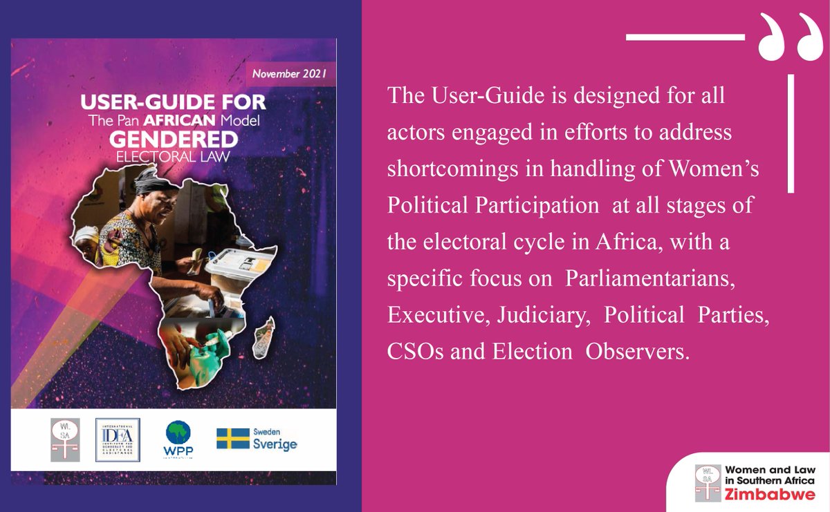 This user guide provides a common framework to enhance the participation of women in democratic conduct of elections, for law-makers, policy-makers, civil society and among other actors across the African continent. Read more ▶️: bit.ly/4brgrhe #WomenLeadAfrica