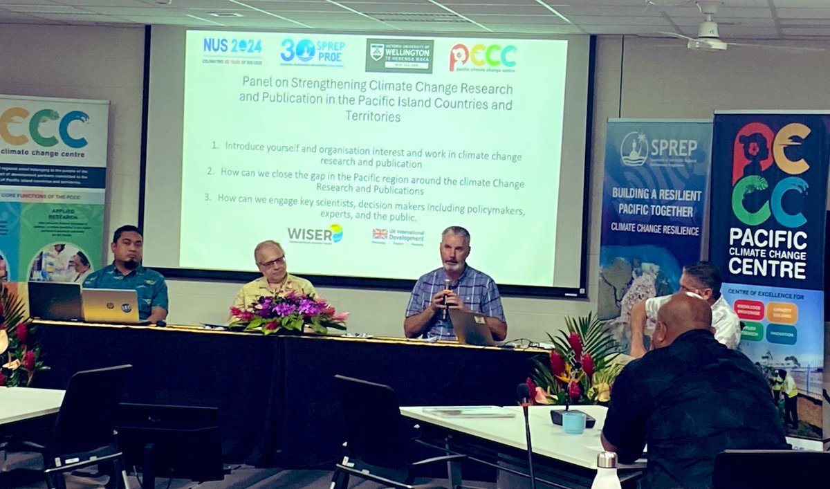 Day 1 #POPCCC workshop on research &amp; publication

“The days of fly-in fly-out science in the Pacific are over. Partners need to foster #Pacific research capability.”

@niwa_nz chief scientist Dr Andrew Tait has lived these values thru decades of support  <a href="/SprepChannel/">SPREP</a> #PCCC