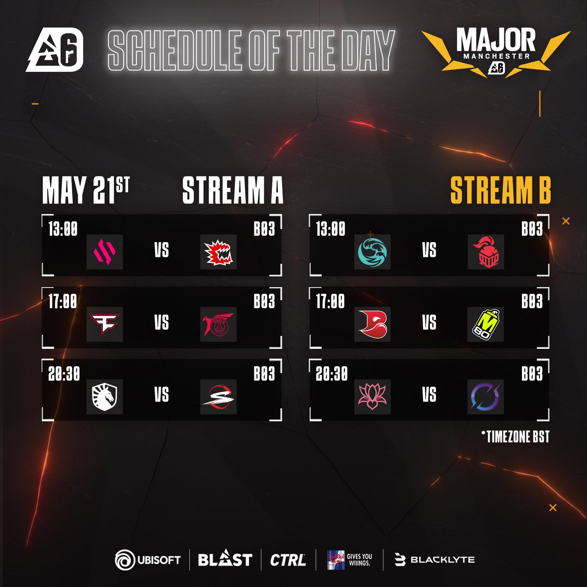 This is getting veeery spicy 🌶️ Check out the schedule for tomorrow's games here! #BLASTR6Major 🇬🇧