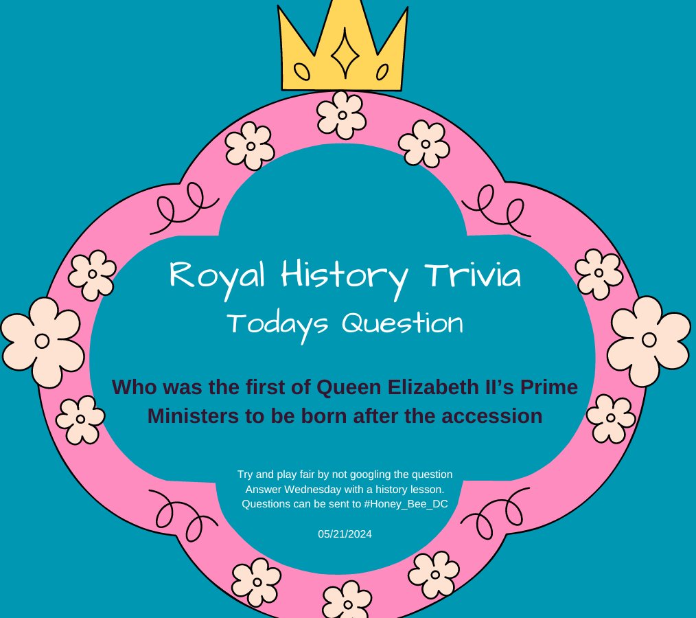 @Montecit0Pearl #IStandWithTheRoyalFamily
#RoyalHistoryTrivia   #Royals #Trivia #History
