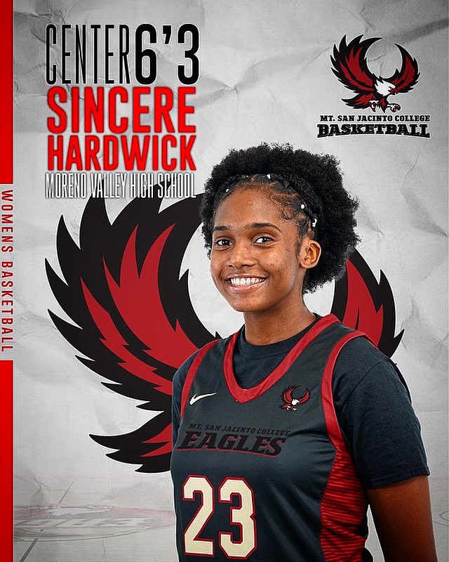 🚨Eagle Commitment🚨 We are excited to announce Sincere Hardwick to the Lady Eagle Family. Please help us welcome her! Sincere is from Moreno Valley High School and is a transfer from St. Katherine’s University where she averaged 8 points per game and 6 rebounds per game.