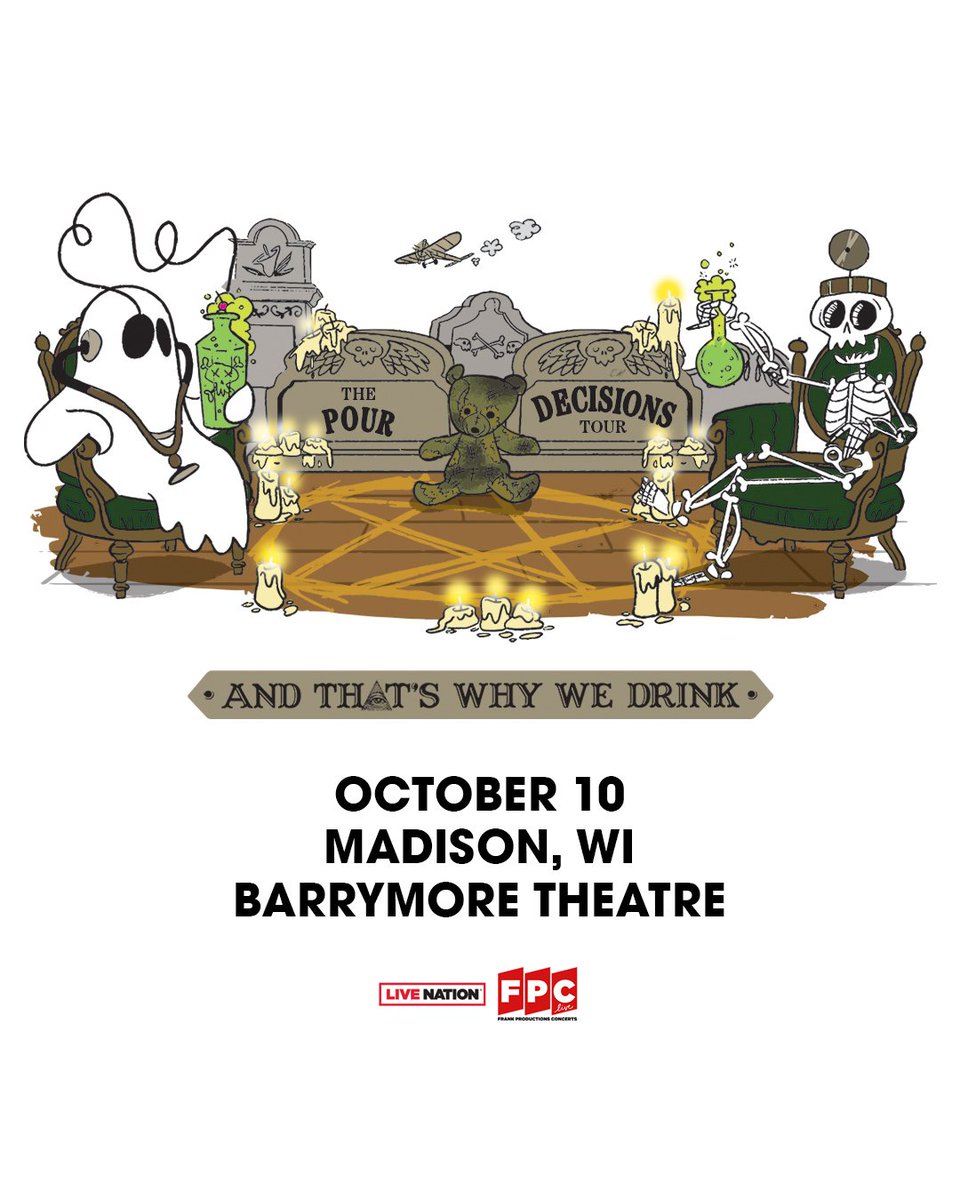 Barrymore Theatre (@barrymorelive) on Twitter photo JUST ANNOUNCED: <a href="/ATWWDpodcast/">AndThatsWhyWeDrink</a>: The Pour Decisions Tour comes to The Barrymore Theatre on Thursday, October 10! Be the first to get tickets on Wednesday at 10AM (code: SOUNDCHECK). Tickets on sale Friday at 10AM. More info:
barrymorelive.com/event/and-that… JUST ANNOUNCED: <a href="/ATWWDpodcast/">AndThatsWhyWeDrink</a>: The Pour Decisions Tour comes to The Barrymore Theatre on Thursday, October 10! Be the first to get tickets on Wednesday at 10AM (code: SOUNDCHECK). Tickets on sale Friday at 10AM. More info:
barrymorelive.com/event/and-that…