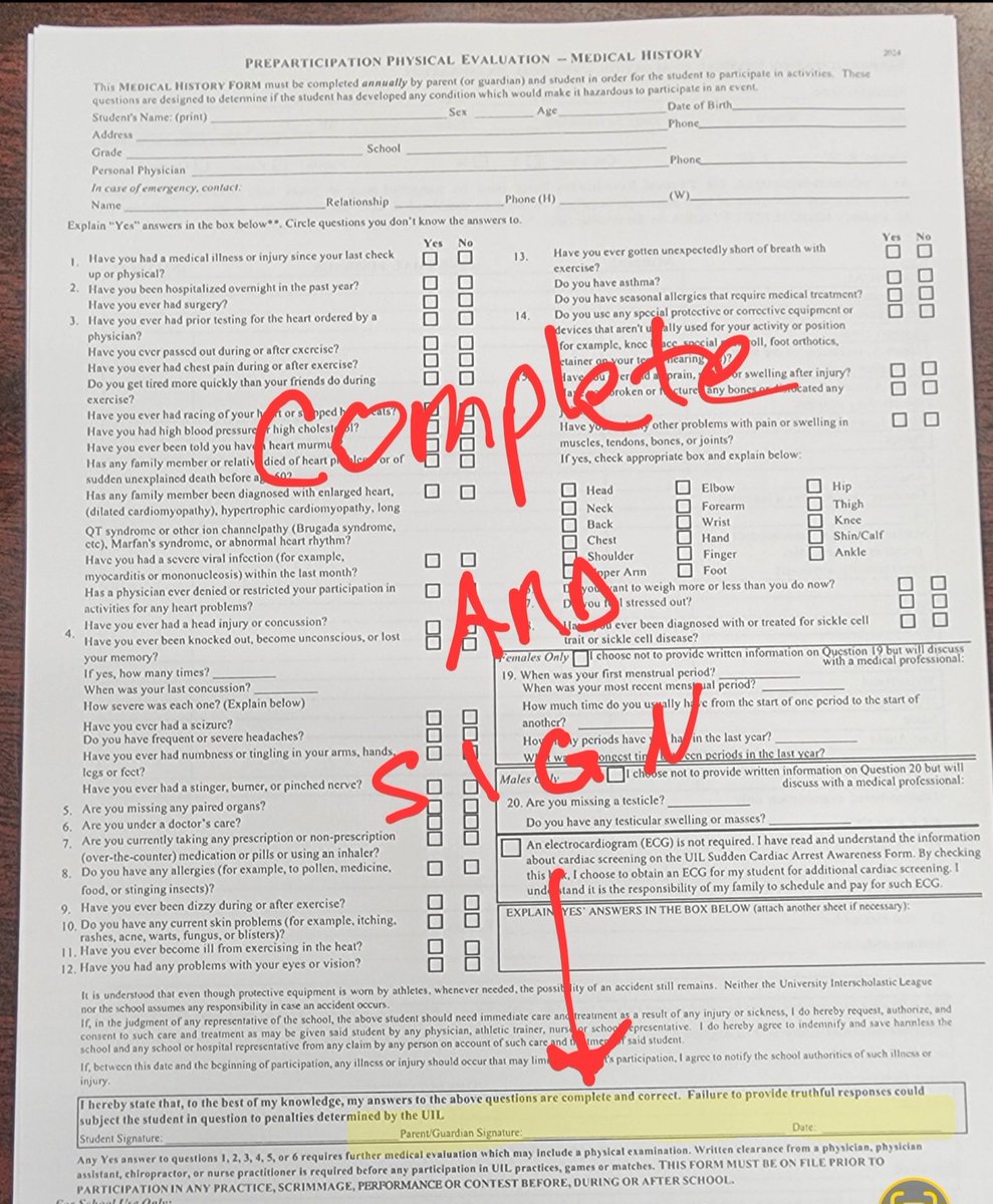 Get a Physical TOMORROW (Tue) &amp; you may complete RANK ONE forms as well! The online program is live for the 2024-2025 school year. You can access Rank One on our district website &amp; click on the logo. $10 cash only. Small Gym
<a href="/RHHS_Bobcats/">Rio Hondo High School PTECH</a> <a href="/RHISD_Athletics/">RH Athletics</a> 
<a href="/RHMS_Bobcats/">Rio Hondo Middle School</a>