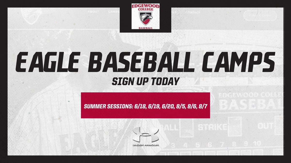 Don't miss your chance to sign up for our Eagle Baseball camps! #EagleUp🦅⬆ #WINToday @edgewoodeagles info.collegebaseballcamps.com/eaglebaseball/