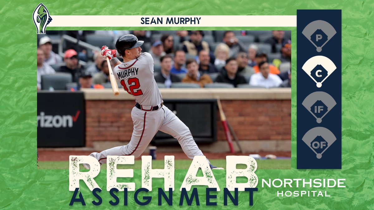 Braves All-Star Sean Murphy is scheduled to rehab in Gwinnett this week, presented by @NorthsideHosp. Read more: atmilb.com/4ayexds Get tickets: gostripers.com/tickets