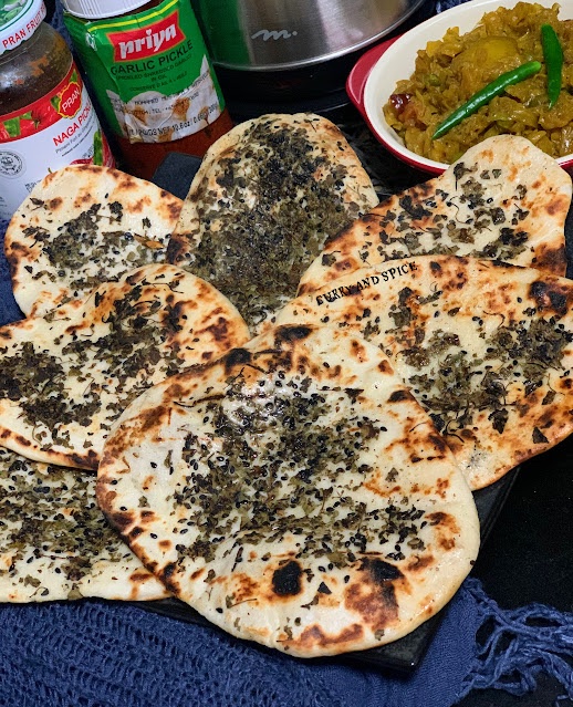 METHI KALO JEERA FLAVOURED QUICK NAAN RUTI spiceupwithsoma.blogspot.com/2023/02/methi-…