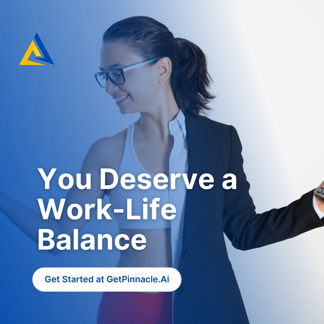 Running a business shouldn't come at the expense of your personal life. ☀️

Pinnacle Ai's CRM and virtual assistants empower you to work smarter, not harder. 

👉 Find the balance you deserve! 

#PinnacleAi #WorkLifeBalance #CRMforEfficiency