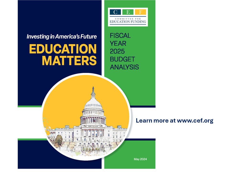 Tomorrow CEF is releasing its FY 2025 education budget book that illustrates just how vital federal investments in education are to teaching and learning. Tell your Members of Congress it’s #Time4edfunding using CEF’s toolkit at cef.org/advocacy/