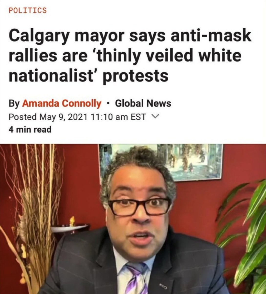 Not only was Nenshi a horrendous jab-pumper and mandate enthusiast, but he also said people who protested against mask mandates were thinly veiled white nationalists. 🤡🤡🤡 I believe Nenshi is as bad as Trudeau and is unfit to ever be the Premier of Alberta.